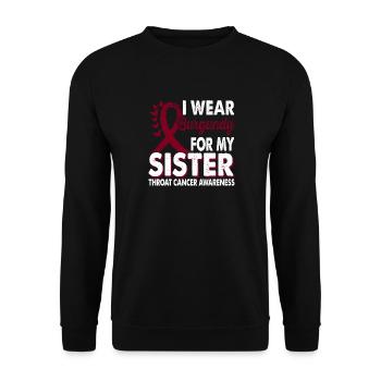 Wear burgundy for the month of the - Unisex Sweatshirt - black - Front - Alina (178cm) & Michal (187cm)