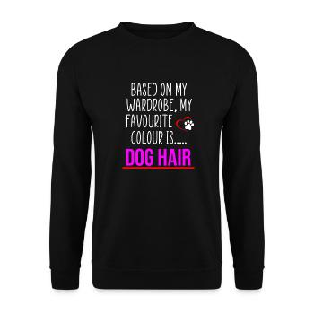 Funny dog hair quote - Unisex Sweatshirt - black - Front - Alina (178cm) & Michal (187cm)
