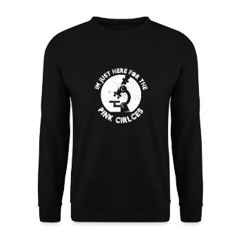 Je suis juste là pour les cercles roses - Sweat-shirt Unisexe - noir - Devant - Alina (178cm) & Michal (187cm)