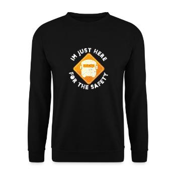 Sur le Just Here For The Safety - School Monitor Bus - Sweat-shirt Unisexe - noir - Devant - Alina (178cm) & Michal (187cm)