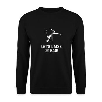 Plaçons la barre plus haut Concevez pour un amateur de saut à la perche - Sweat-shirt Unisexe - noir - Devant - Alina (178cm) & Michal (187cm)