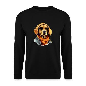 Golden retriever on the streets | Dog lovers - Unisex Sweatshirt - black - Front - Alina (178cm) & Michal (187cm)