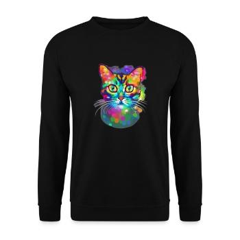 Artistic Chat - Unisex Sweatshirt - black - Front - Alina (178cm) & Michal (187cm)