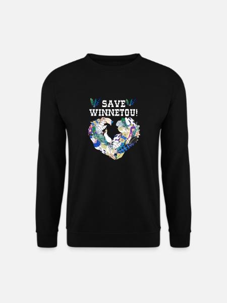 save winnetou,schrift,typo,Winnetou, Federn - Unisex Pullover - Schwarz