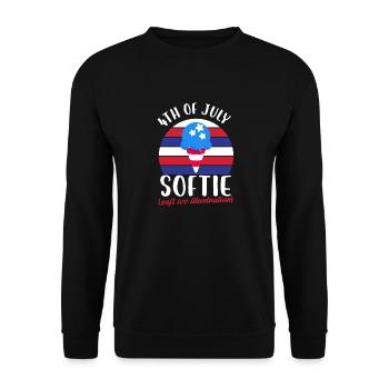 4th of july softie soft ice Design - Unisex Pullover - Schwarz - Vorne - Alina (178cm) & Michal (187cm)
