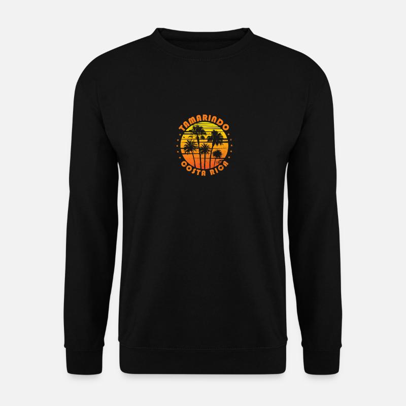 Retro Tamarindo Costa Rica Souvenir Vintage Palme - Unisex Pullover - Schwarz