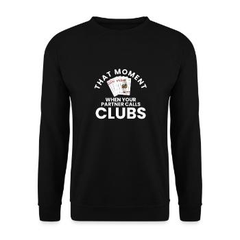 that moment when your partner calls clubs Design - Unisex Sweatshirt - black - Front - Alina (178cm) & Michal (187cm)
