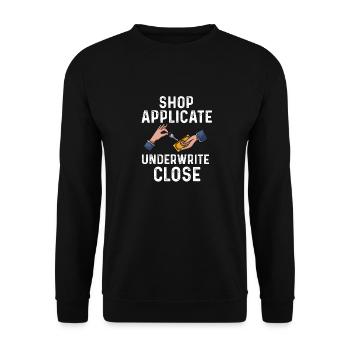 shop applicate underwrite close Design for a - Unisex Sweatshirt - black - Front - Alina (178cm) & Michal (187cm)