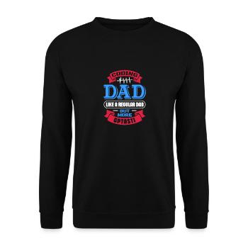 Funny Regular Dad But Cooler - Medical Programmer - Unisex Sweatshirt - black - Front - Alina (178cm) & Michal (187cm)