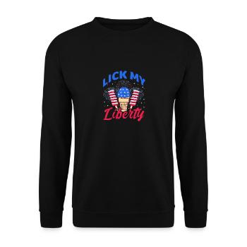 Lèche ma liberté - Sweat-shirt Unisexe - noir - Devant - Alina (178cm) & Michal (187cm)