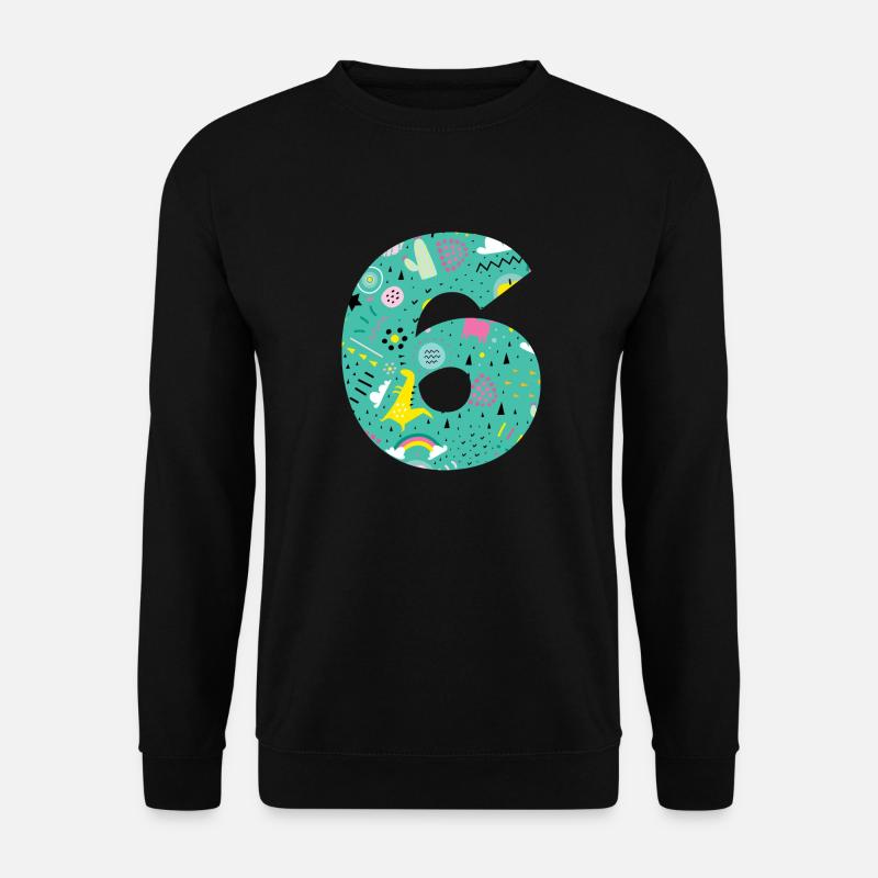 Personalized Birthday Number 6 - Unisex Sweatshirt - black