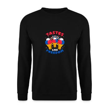 Tastes like freedom - Unisex Pullover - Schwarz - Vorne - Alina (178cm) & Michal (187cm)