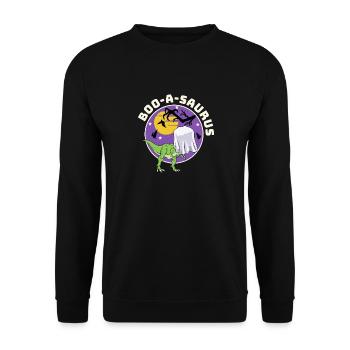 Boo-A-Saurus - Unisex Sweatshirt - black - Front - Alina (178cm) & Michal (187cm)