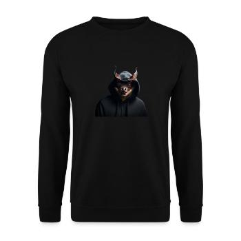 Halloween Bat Very Scary - Unisex Sweatshirt - black - Front - Alina (178cm) & Michal (187cm)