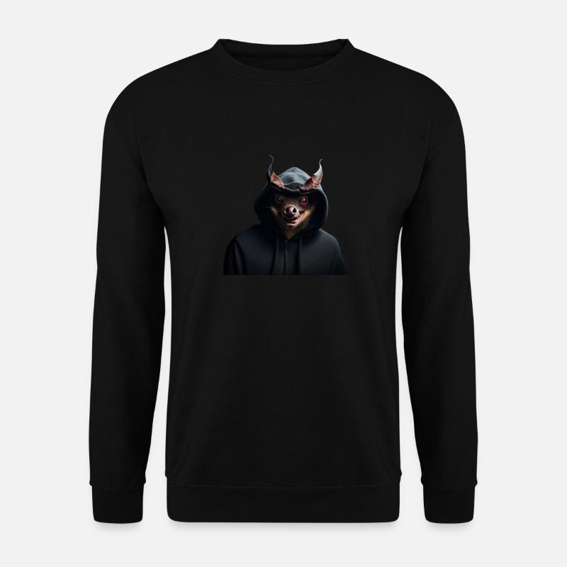 halloween fledermaus sehr gruselig - Unisex Pullover - Schwarz