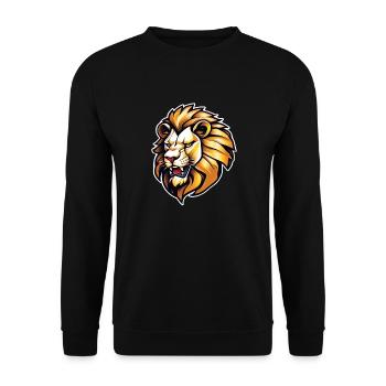 tete de lion - Sweat-shirt Unisexe - noir - Devant - Alina (178cm) & Michal (187cm)