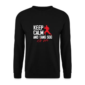 keep calm and tang so do on Design - Unisex Sweatshirt - black - Front - Alina (178cm) & Michal (187cm)