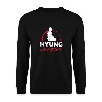 hyung champion Design for a tang soo do fan - Unisex Pullover - Schwarz - Vorne - Alina (178cm) & Michal (187cm)