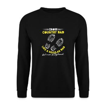 papa de cross-country comme un papa ordinaire Design - Sweat-shirt Unisexe - noir - Devant - Alina (178cm) & Michal (187cm)