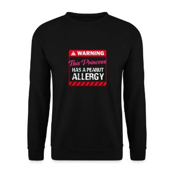 La princesse et l’allergie aux arachides - Allergie alimentaire - Sweat-shirt Unisexe - noir - Devant - Alina (178cm) & Michal (187cm)
