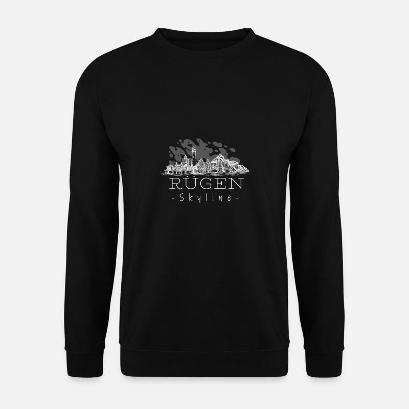Skyline Rügen Leuchtturm Insel Küste Ostsee Küste - Unisex Pullover - Schwarz