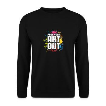 Pour your art out - Unisex Sweatshirt - black - Front - Alina (178cm) & Michal (187cm)