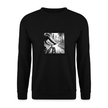 Das Leben ist gefährlich, lass uns Spaß haben. - Unisex Pullover - Schwarz - Vorne - Alina (178cm) & Michal (187cm)