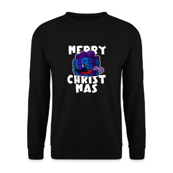 Merry Christmas - Christmas Gift Cartoon - Unisex Sweatshirt - black - Front - Alina (178cm) & Michal (187cm)