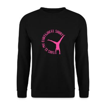 C’est mon motif de roue de charrette - Sweat-shirt Unisexe - noir - Devant - Alina (178cm) & Michal (187cm)