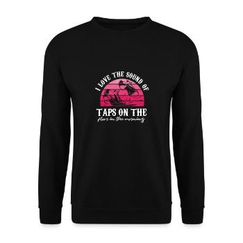 J’adore le bruit des robinets sur le sol Design - Sweat-shirt Unisexe - noir - Devant - Alina (178cm) & Michal (187cm)