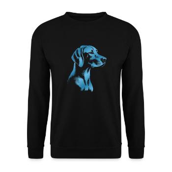 Magyar Vizsla dessin tête bleu - Sweat-shirt Unisexe - noir - Devant - Alina (178cm) & Michal (187cm)
