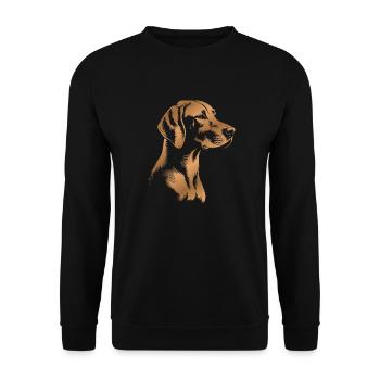 Magyar Vizsla dessin tête bronze - Sweat-shirt Unisexe - noir - Devant - Alina (178cm) & Michal (187cm)