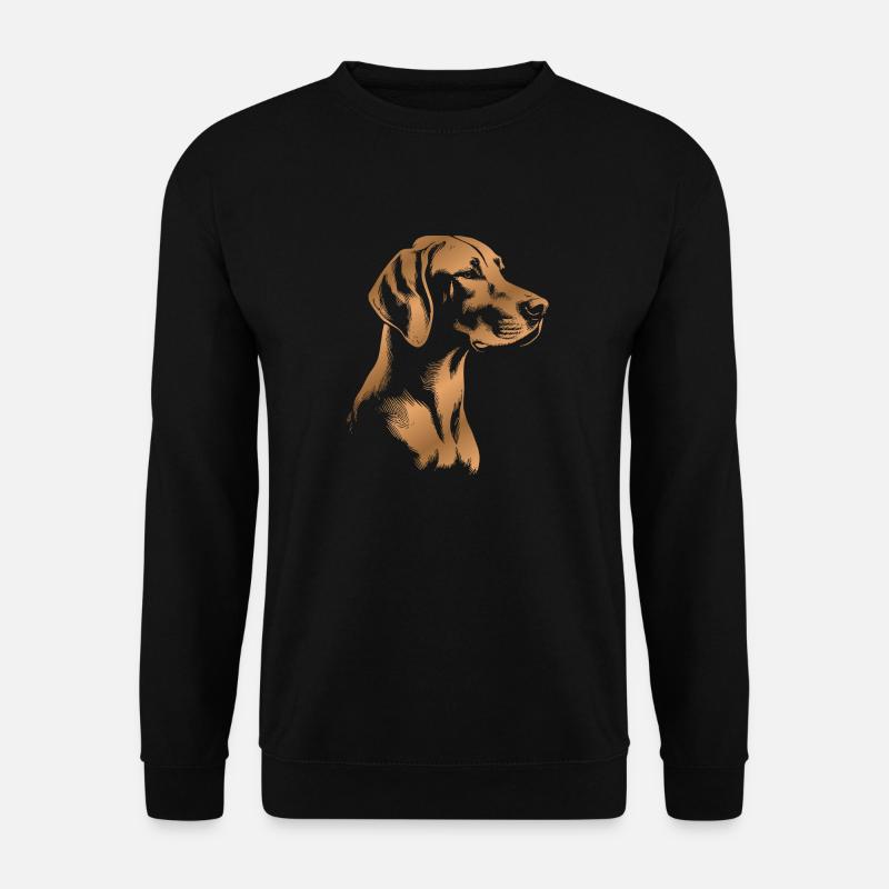 Magyar Vizsla Zeichnung Kopf bronze - Unisex Pullover - Schwarz