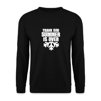 Snow Frosty Winter Season - Unisex Sweatshirt - black - Front - Alina (178cm) & Michal (187cm)