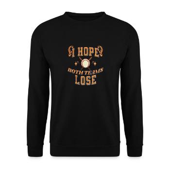 T-shirt de sport amusant J’espère que les deux équipes perdront - Sweat-shirt Unisexe - noir - Devant - Alina (178cm) & Michal (187cm)