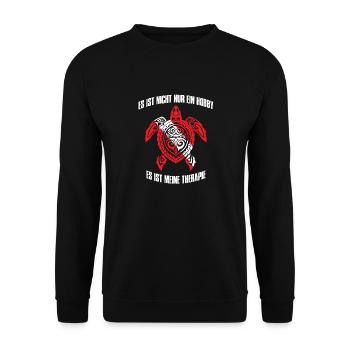 Es Ist Nicht Nur Ein Hobby Es Ist Meine Therapie - Unisex Pullover - Schwarz - Vorne - Alina (178cm) & Michal (187cm)