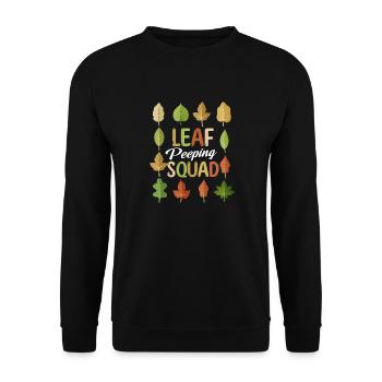 Leaf Peeping Squad Autumn Leaf Peeper - Unisex Sweatshirt - black - Front - Alina (178cm) & Michal (187cm)