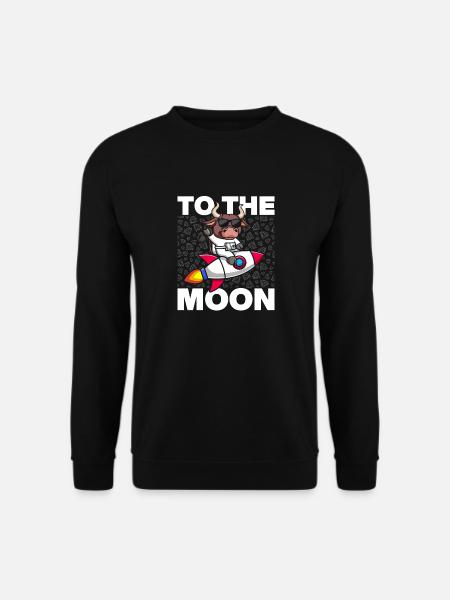 To the moon - Unisex Pullover - Schwarz