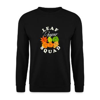 Leaf Peeper Squad Fall Season Autumn Leaves Peeper - Unisex Sweatshirt - black - Front - Alina (178cm) & Michal (187cm)