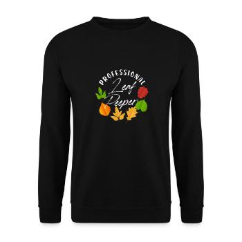 Professional Leaf Peeper Fall Peeping Leaves - Unisex Sweatshirt - black - Front - Alina (178cm) & Michal (187cm)