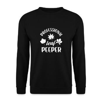 Professional Leaf Peeper Fall Peeping Leaves - Unisex Sweatshirt - black - Front - Alina (178cm) & Michal (187cm)