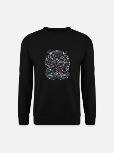 Keltischer Lebensbaum: Symphonie der Wildnis - Unisex Pullover - Schwarz
