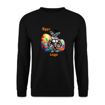 Oeufs pour les cuisses - Sweat-shirt Unisexe - noir - Devant - Alina (178cm) & Michal (187cm)