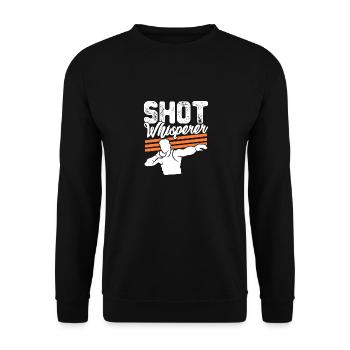 Shot Whisperer Heavy Ball Throwing Shot Put - Unisex Pullover - Schwarz - Vorne - Alina (178cm) & Michal (187cm)