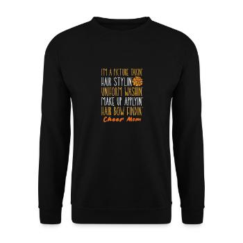 Je suis une photo qui prend des cheveux pour se coiffer et se laver - Sweat-shirt Unisexe - noir - Devant - Alina (178cm) & Michal (187cm)