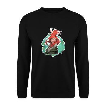 Mrs. Soline YouplaBoom - Unisex Sweatshirt - black - Front - Alina (178cm) & Michal (187cm)