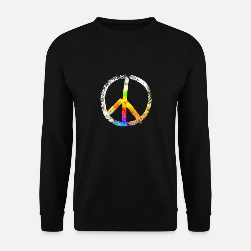 peace sign speckled 03 - Unisex Pullover - Schwarz