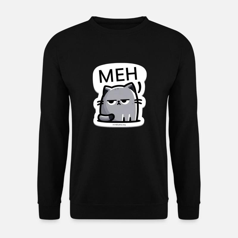 Mimikama MEH-Katze - Unisex Pullover - Schwarz