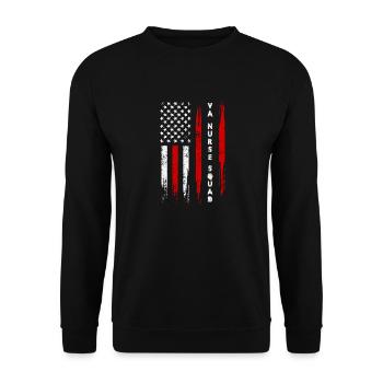 Escouade d’infirmières VA Hôpital militaire Soins infirmiers vétérans - Sweat-shirt Unisexe - noir - Devant - Alina (178cm) & Michal (187cm)