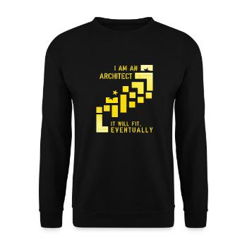 Achitect - Sweat-shirt Unisexe - noir - Devant - Alina (178cm) & Michal (187cm)